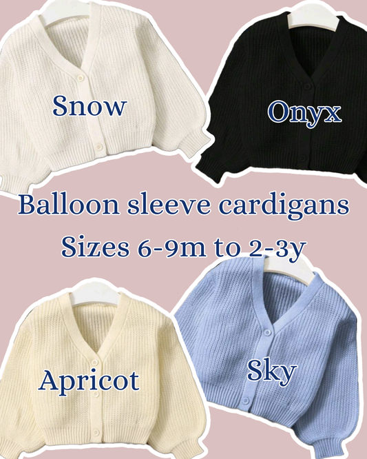Balloon sleeve cardigan - Cait's Cardigans