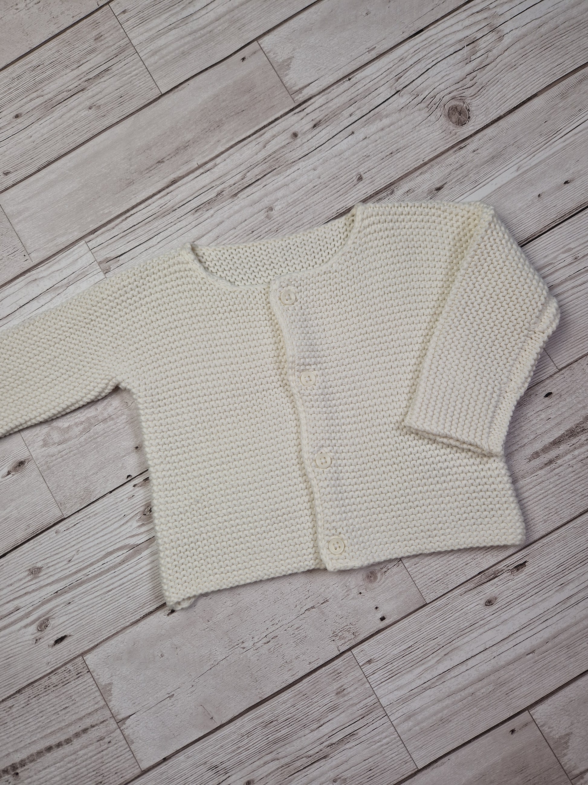 0-3m white cardigan - Cait's Cardigans