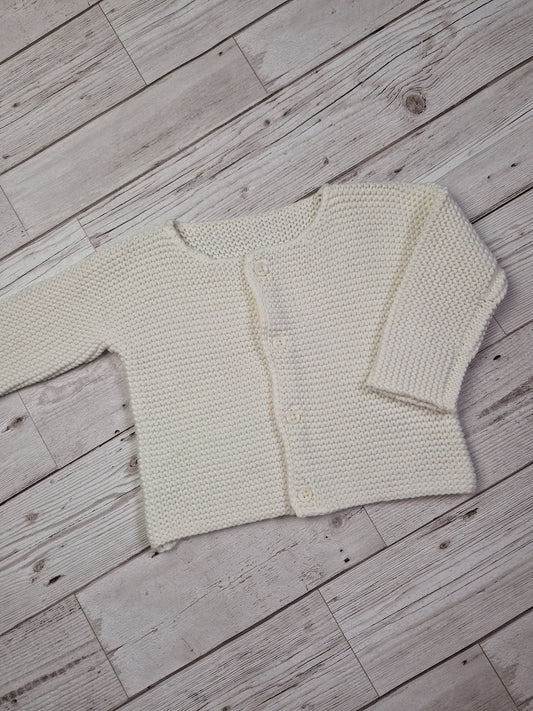 0-3m white cardigan - Cait's Cardigans