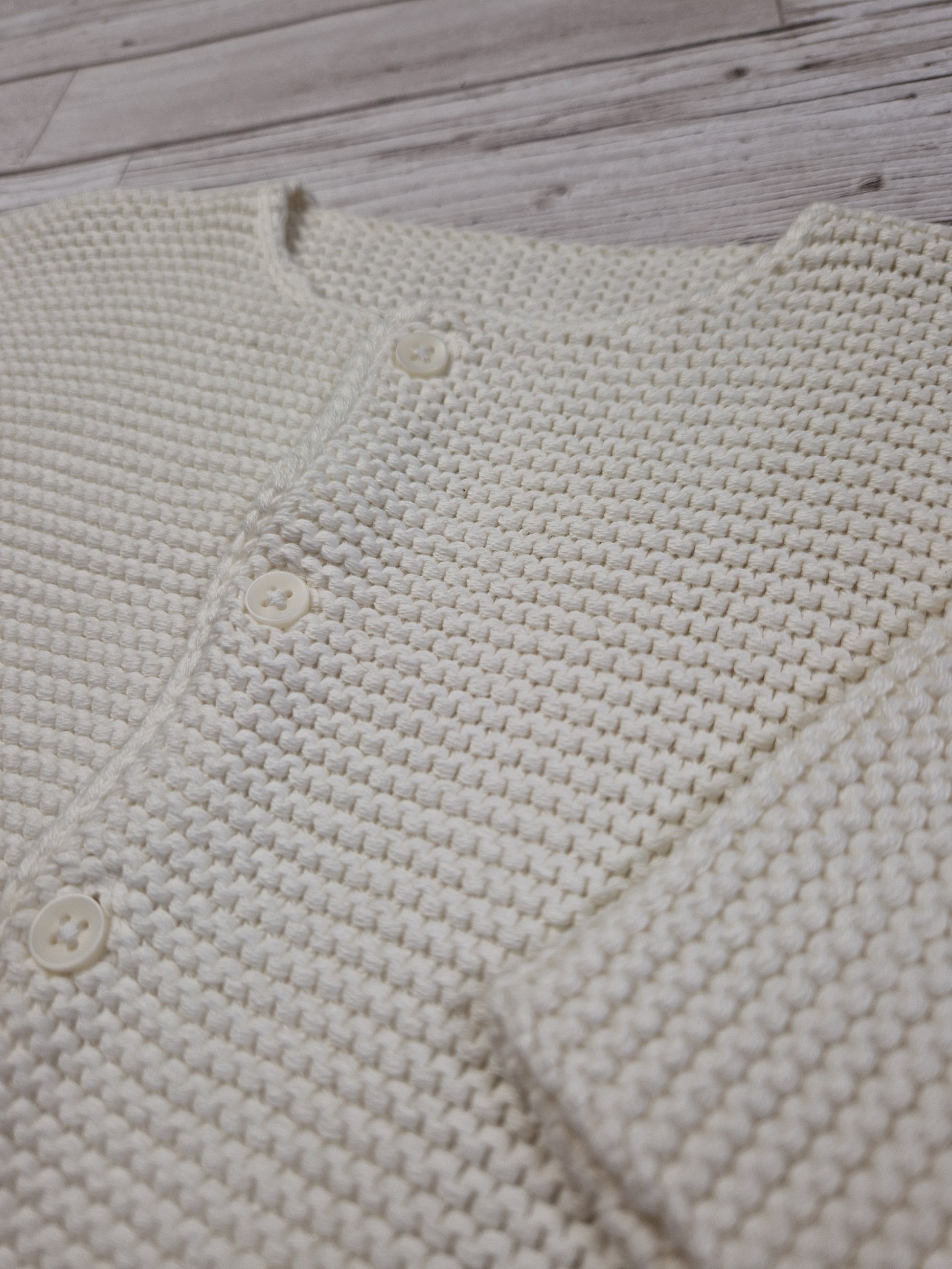 0-3m white cardigan - Cait's Cardigans