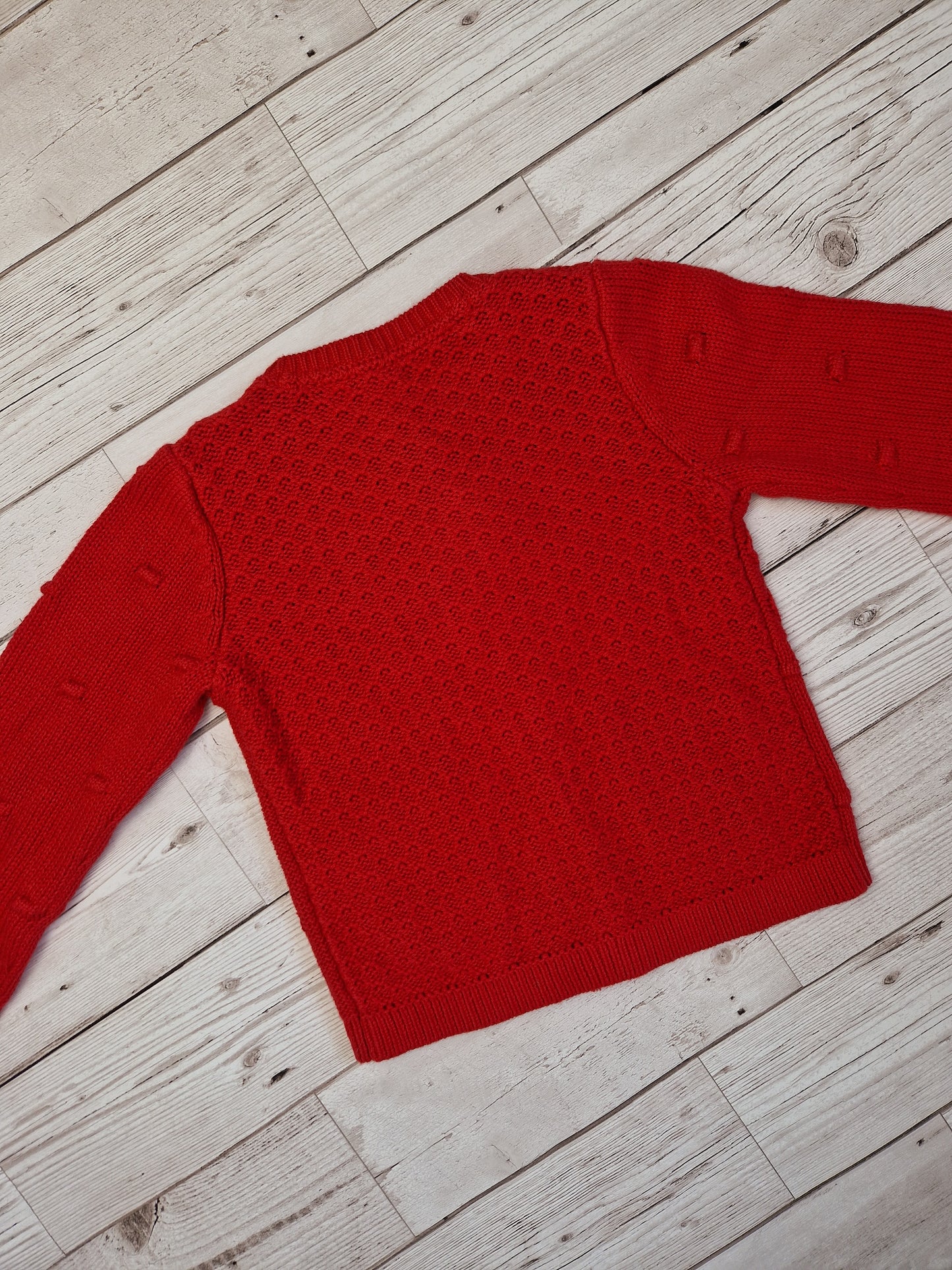 9-12m red cardigan