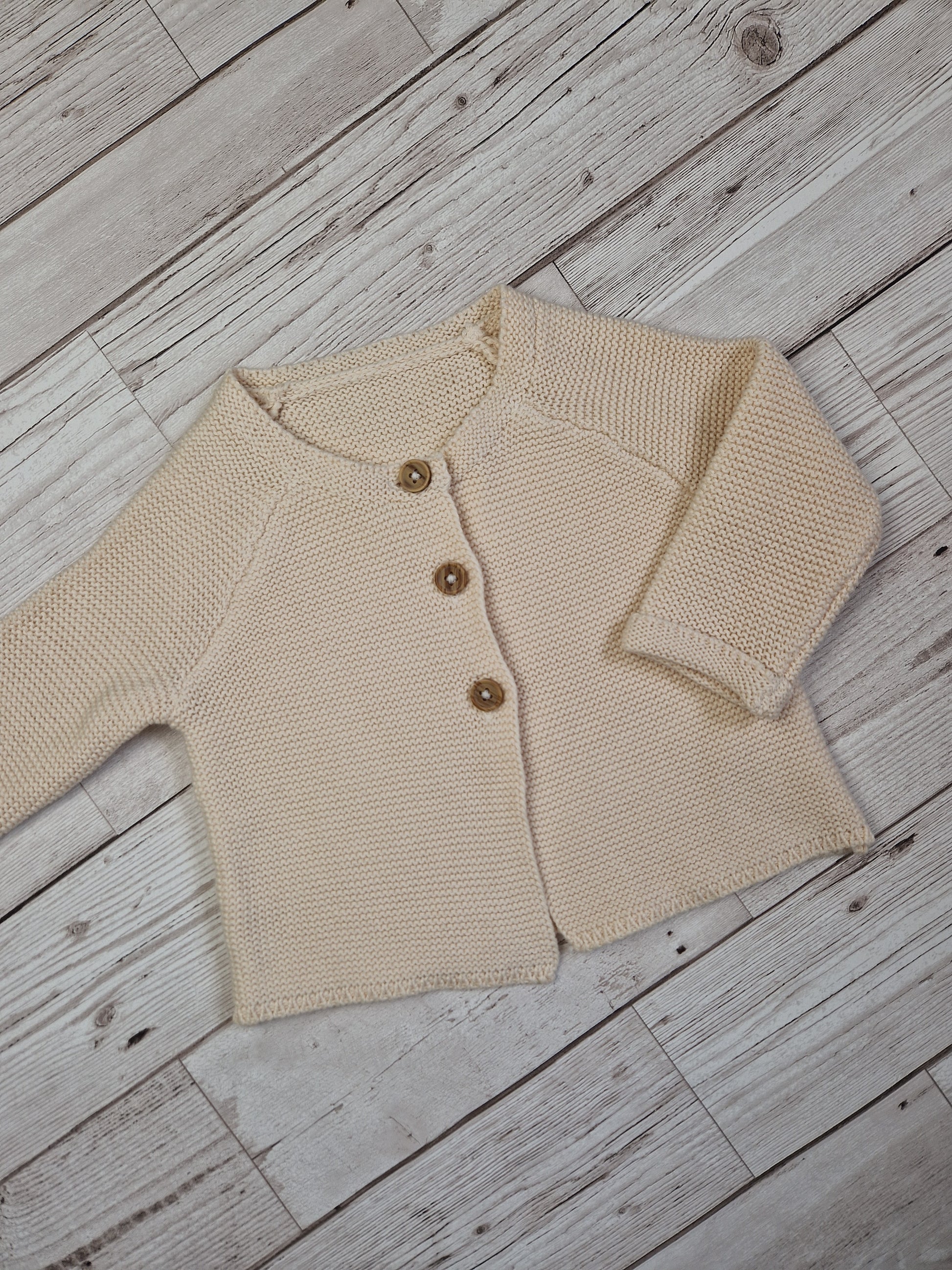 0-3m beige cardigan - Cait's Cardigans