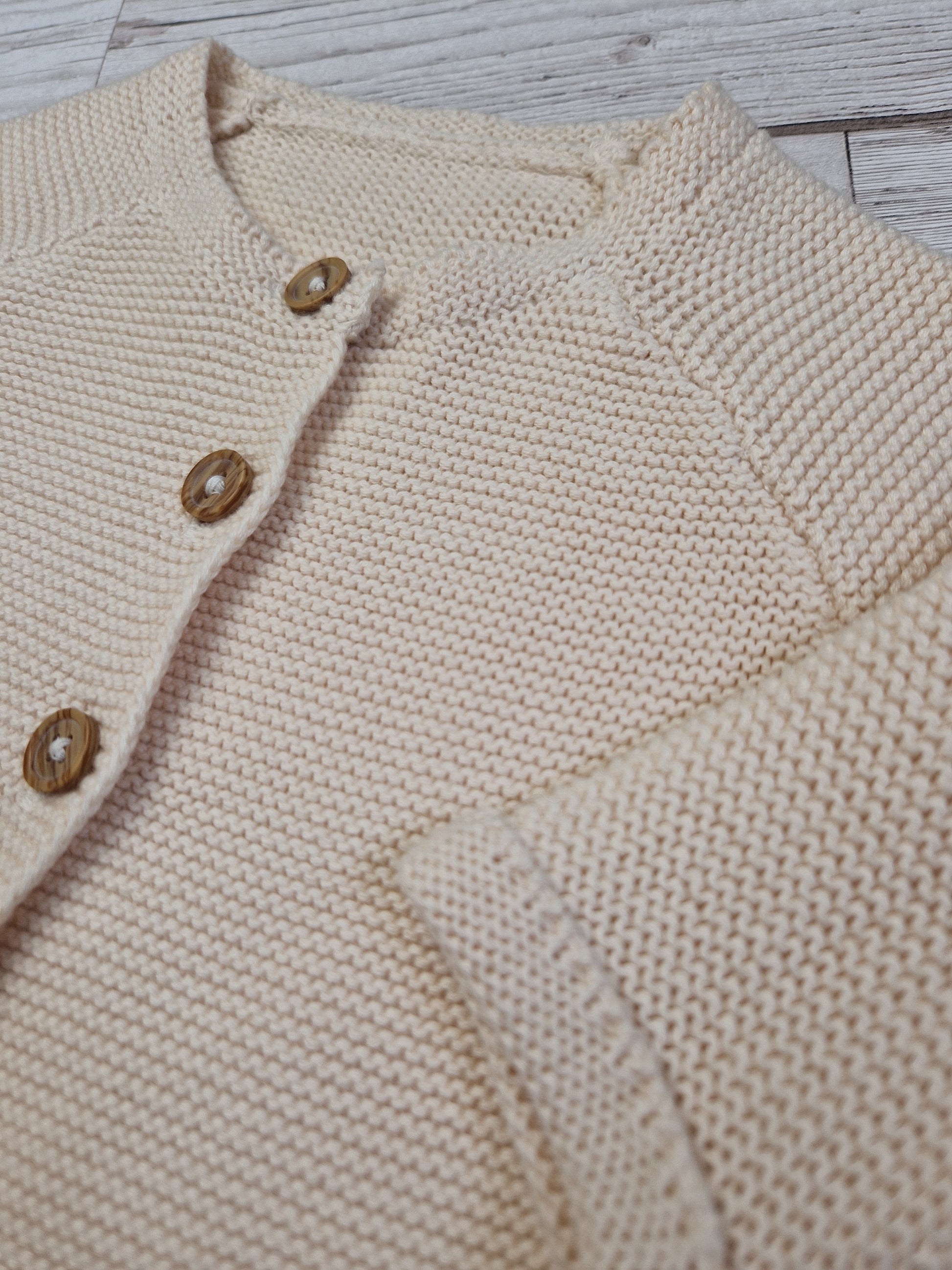 0-3m beige cardigan - Cait's Cardigans