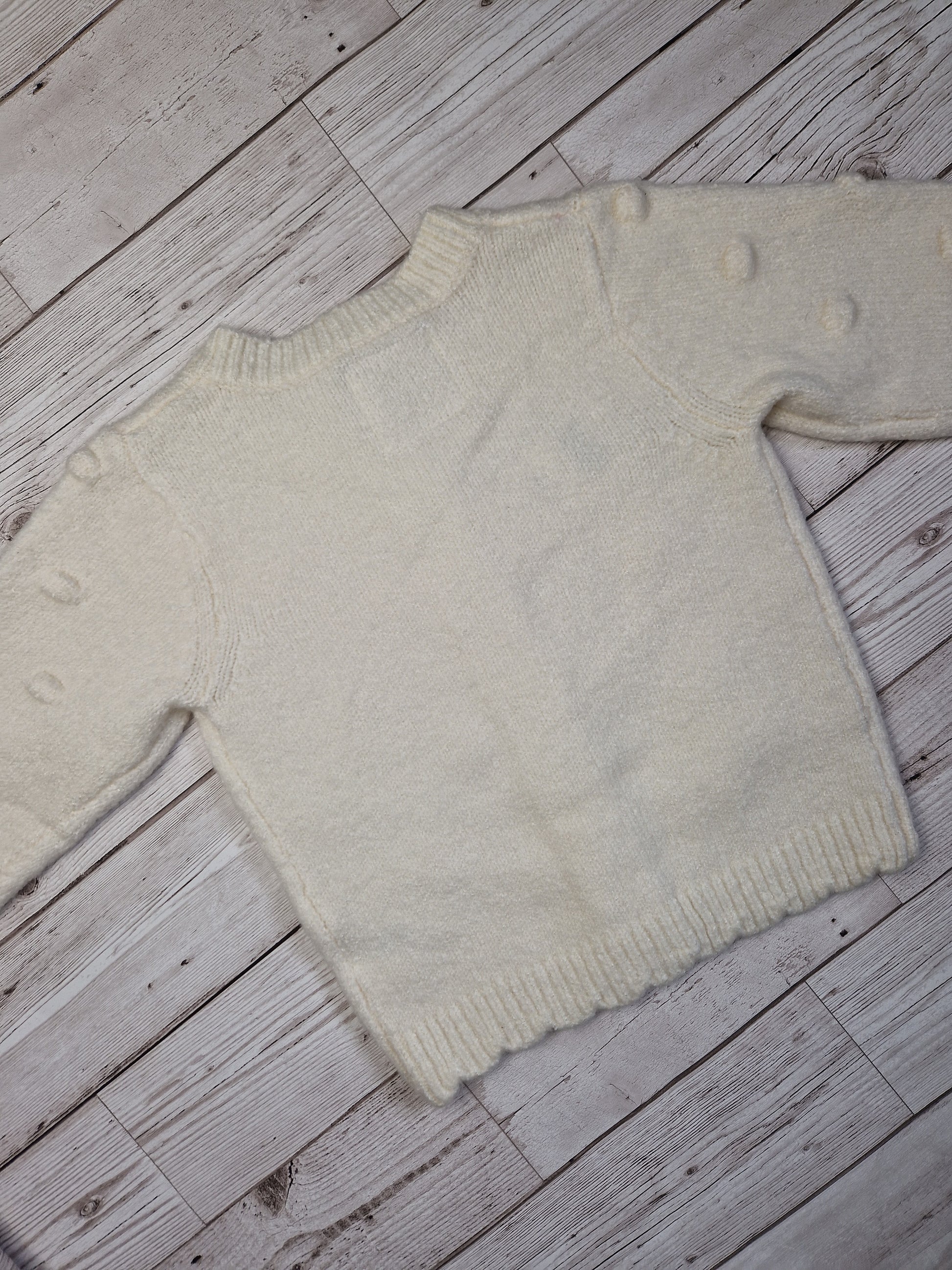 18-24m cream bobble cardigan - Cait's Cardigans