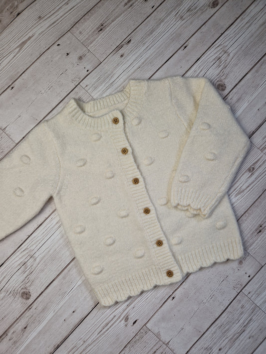 18-24m cream bobble cardigan - Cait's Cardigans