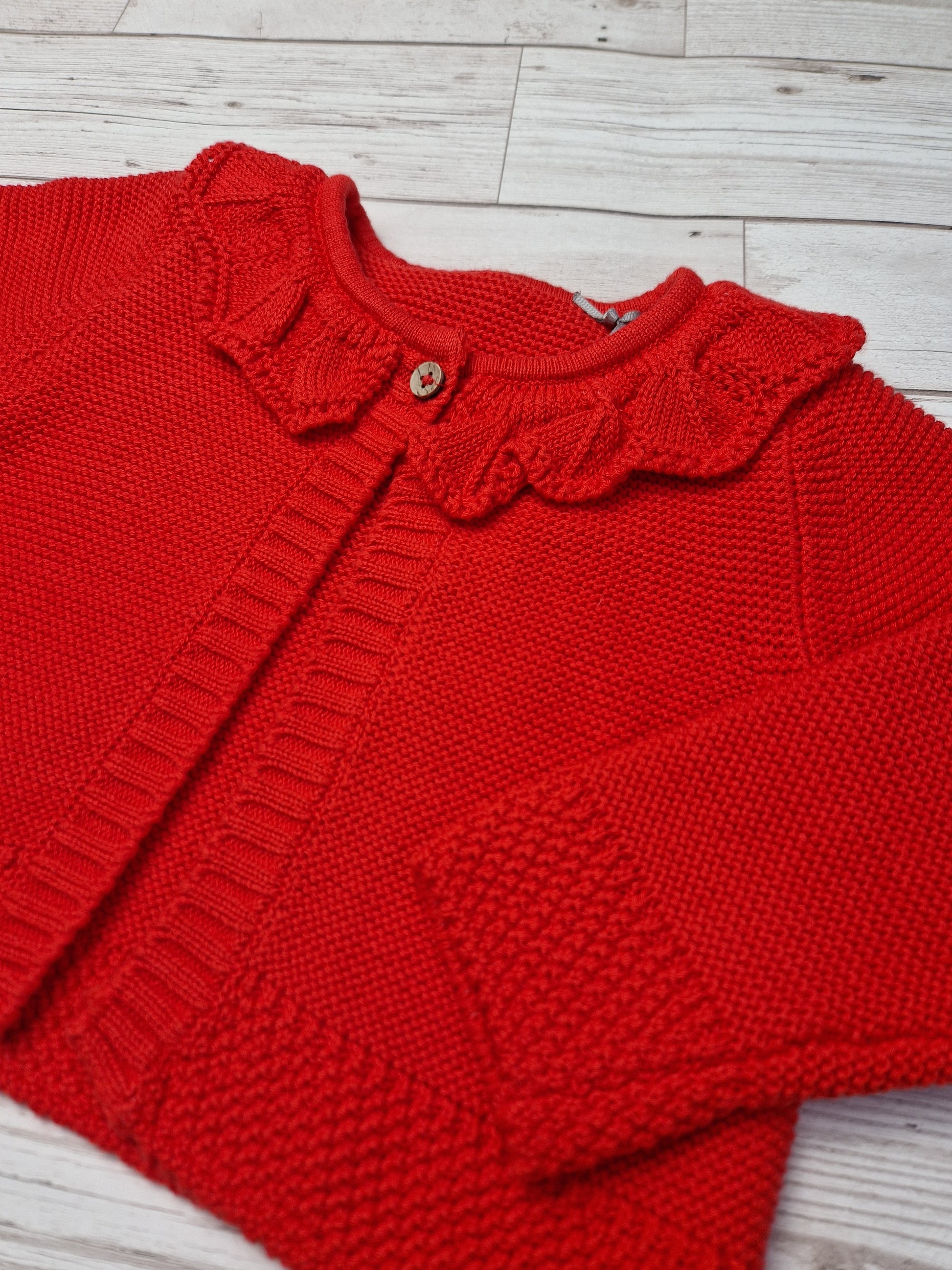 6-9m red cardigan - Cait's Cardigans