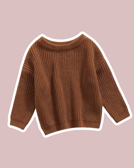 Oversized jumper - Brown
