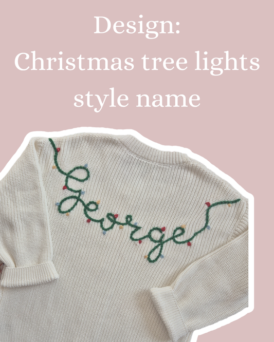 Design: Christmas lights style name