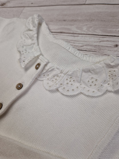 2-3y white broderie cardigan