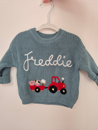 Oversized jumper - Teal