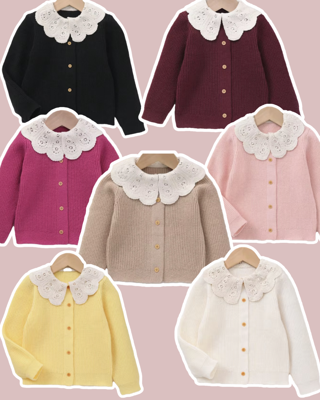 Crochet collar cardigan