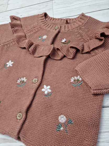 3-6m floral cardigan