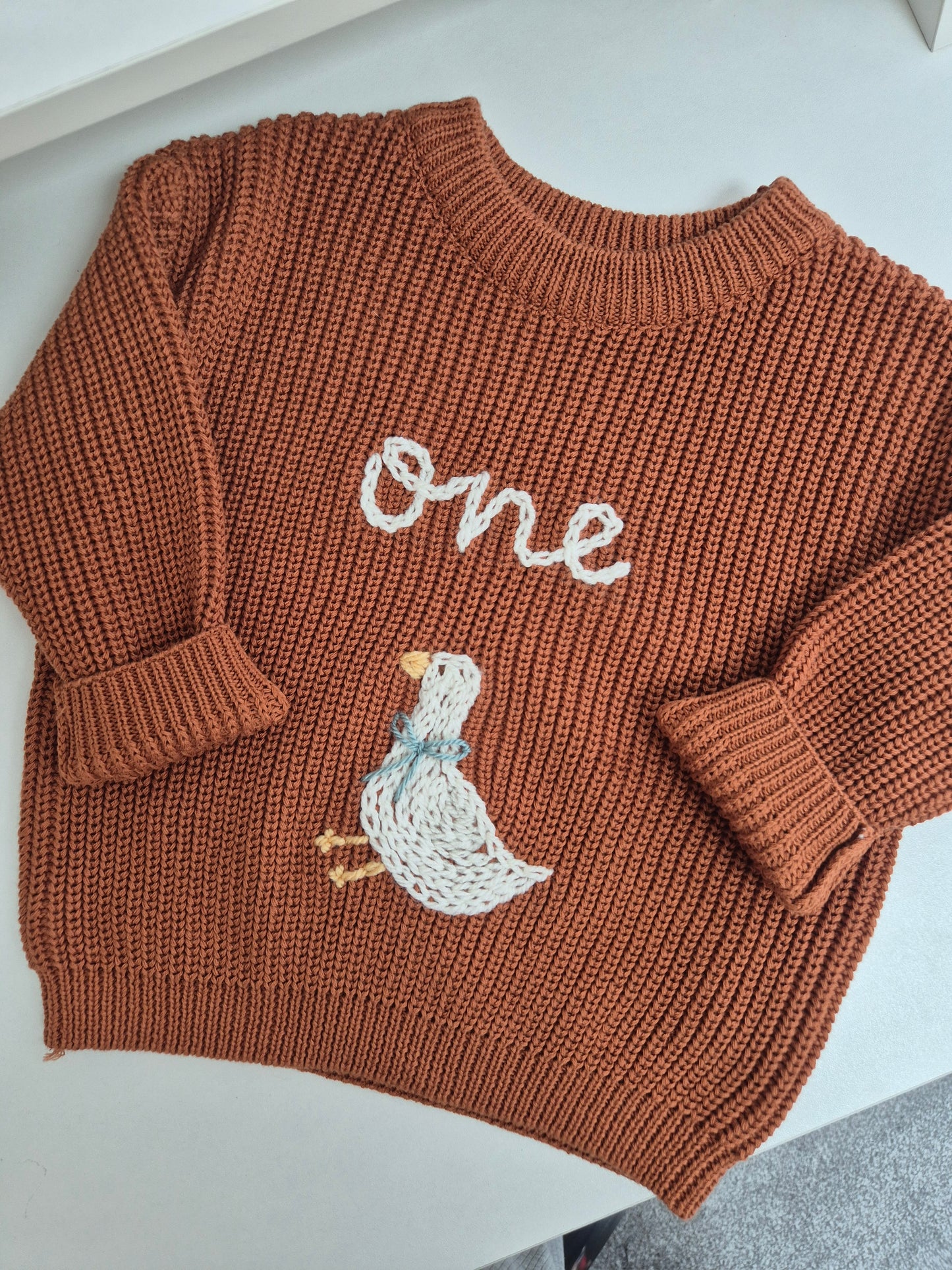 Oversized jumper - Brown