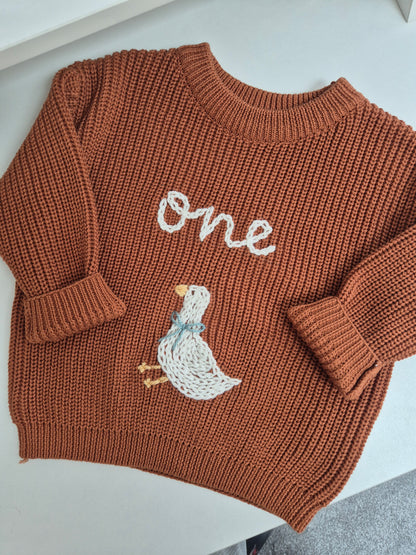 Oversized jumper - Brown