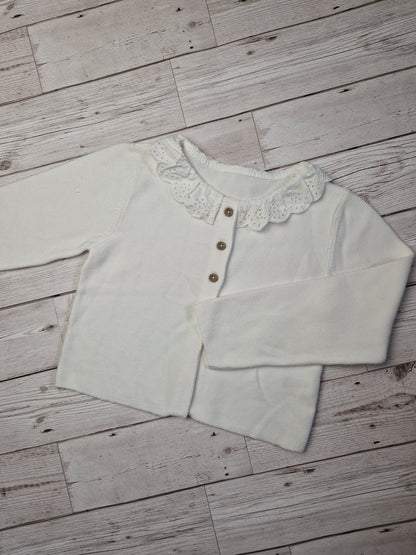 2-3y white broderie cardigan