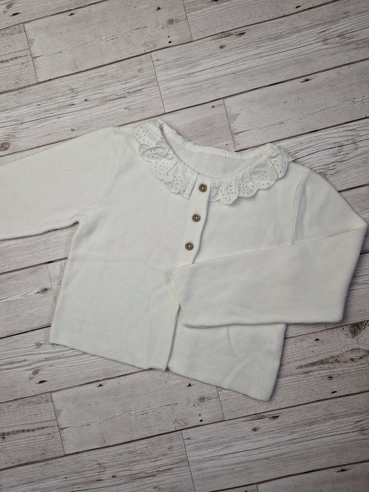 2-3y white broderie cardigan