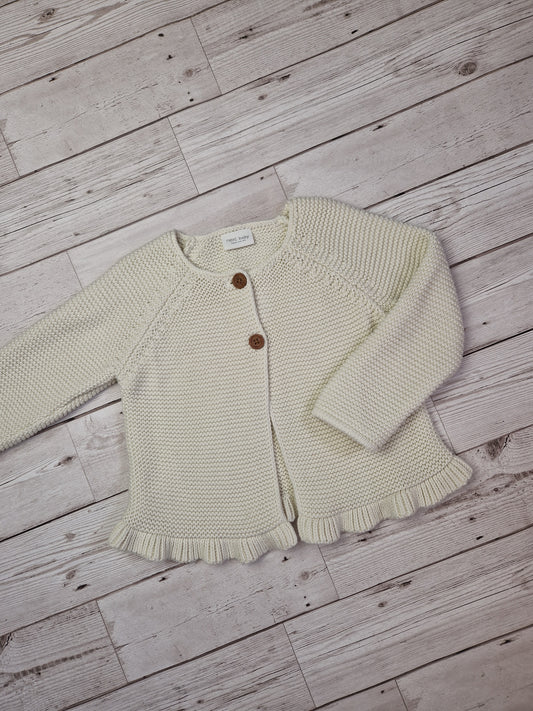 12-18m cream frill cardigan