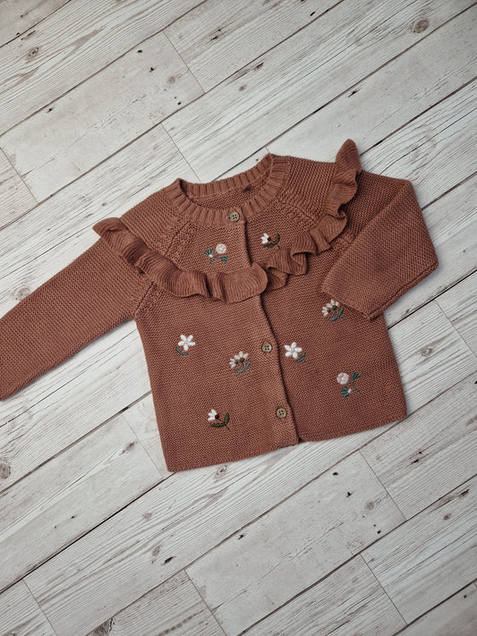 3-6m floral cardigan